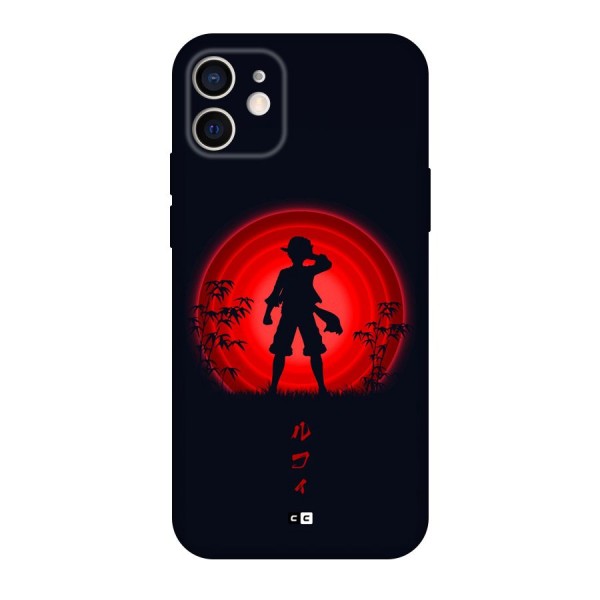 Dark Red Luffy Back Case for iPhone 12 Pro